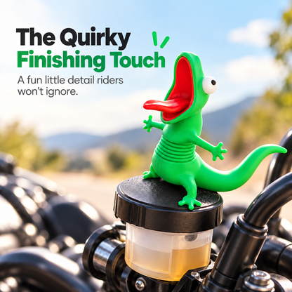 Lizard Motorcycle Cockpit Ornament – Playful Riding Accent