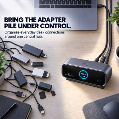 ⚡ Smart Display USB-C Docking Station – One Cable, A Complete Desktop Setup