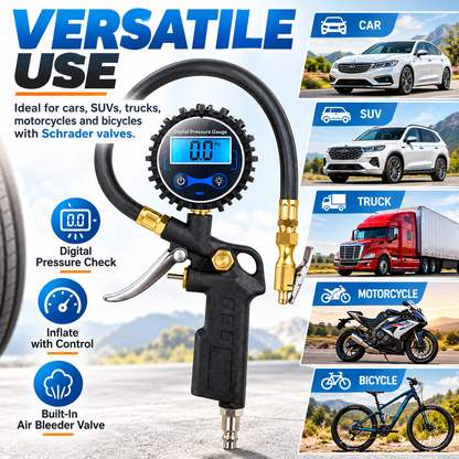⚡ Digital Tire Inflator Gauge — One Tool for Faster Tire Pressure Maintenance