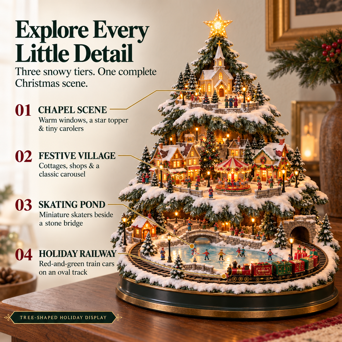 ChristmasVillageTree FullyDetailed 3