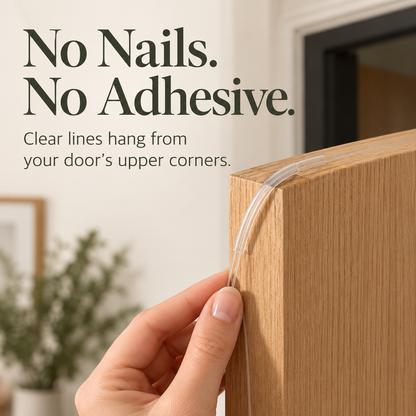 🌿 Adjustable Door Wreath Hanger | No Nails, No Adhesive
