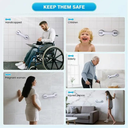 🛡️ SafeHold No-Drill Suction Grab Bar