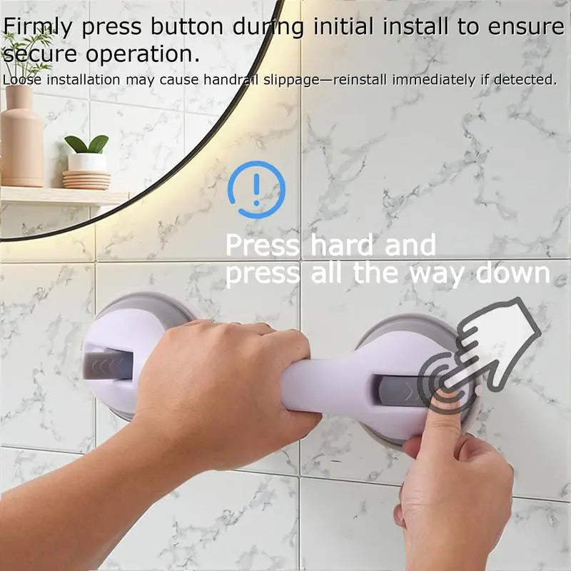 🛡️ SafeHold No-Drill Suction Grab Bar