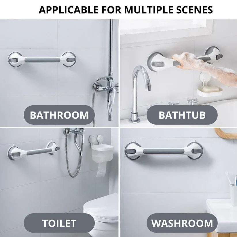 🛡️ SafeHold No-Drill Suction Grab Bar