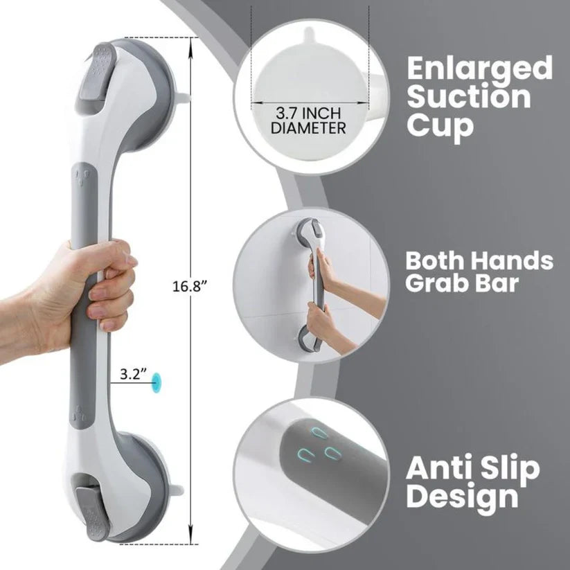 🛡️ SafeHold No-Drill Suction Grab Bar