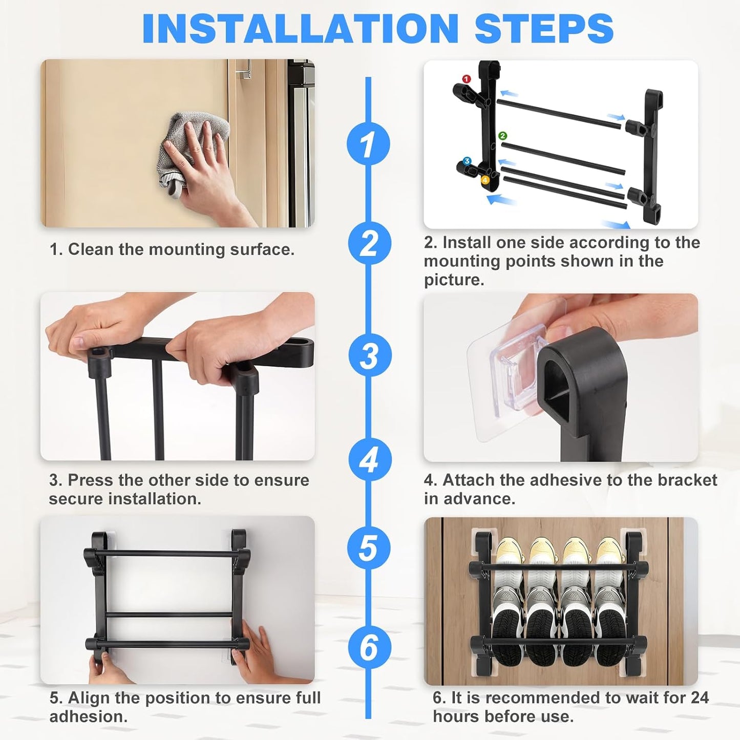 Foldable Wall-Mounted Shoe Rack
