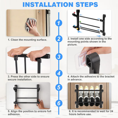 Foldable Wall-Mounted Shoe Rack