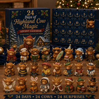 24 Days of Highland Cow Advent Calendar