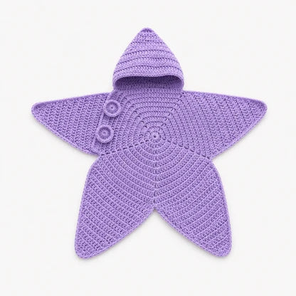 ✨Baby Starfish Knitted Romper - Adorable Hooded Photo Outfit