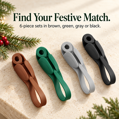 🌳6-Pack Christmas Wreath Hangers – No-Drill Peel & Stick Holiday Hooks
