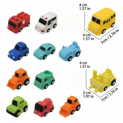 6-Pack Light-Up Bath Vehicles – Flashing Cars & Trucks for Toddler Tub Fun