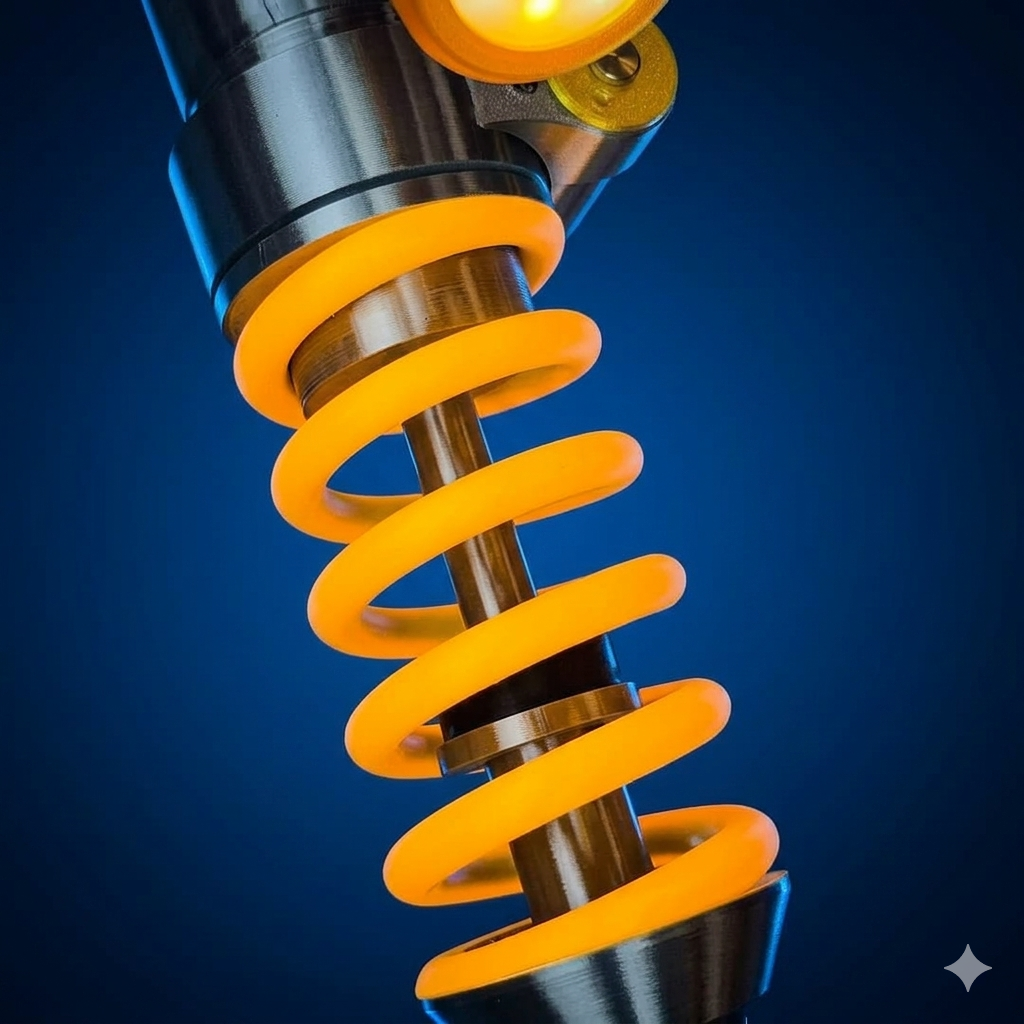 🔥Inspired Suspension Shock Absorber Lamp - Adjustable LED Light for Gamers & Car Enthusiasts