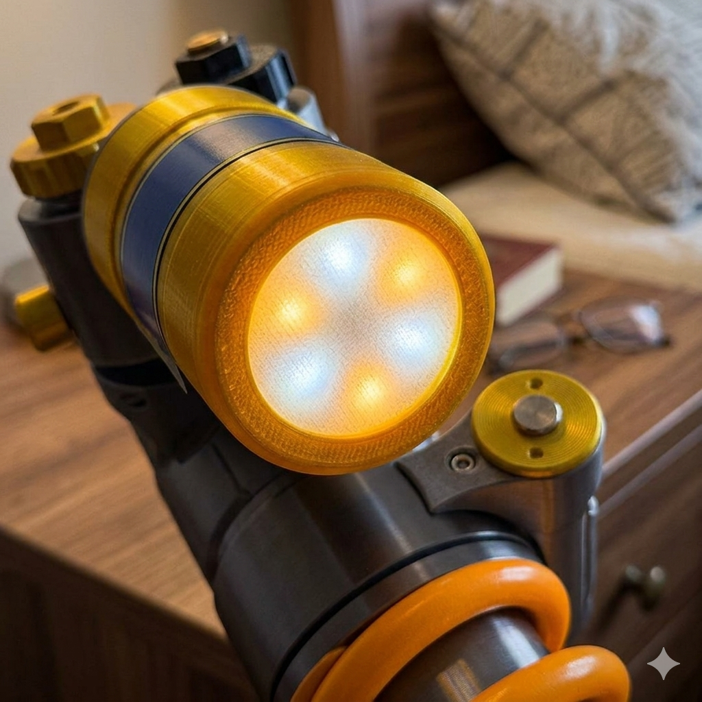 🔥Inspired Suspension Shock Absorber Lamp - Adjustable LED Light for Gamers & Car Enthusiasts