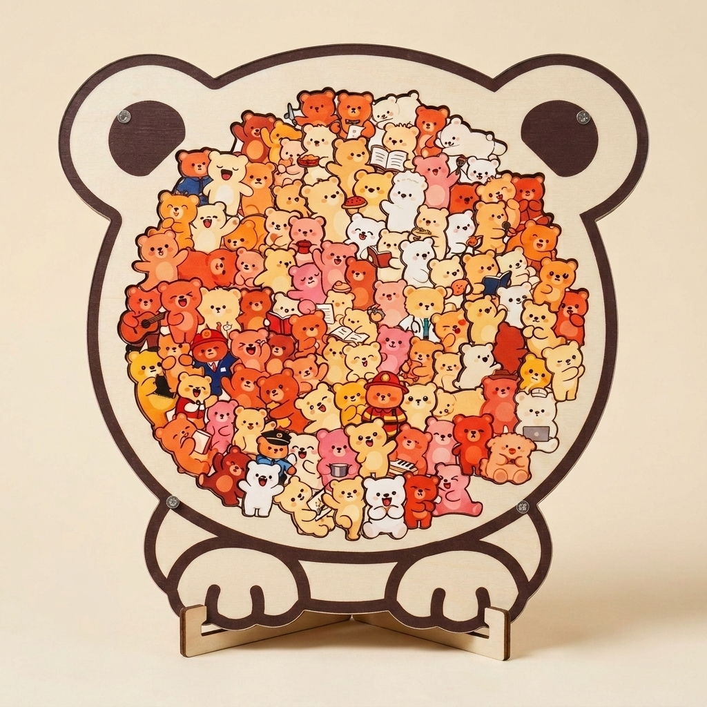 🔥LAST DAY 50% OFF 🛍️135-Piece Morandi-Colored Cat Shaped Wooden Jigsaw Puzzle