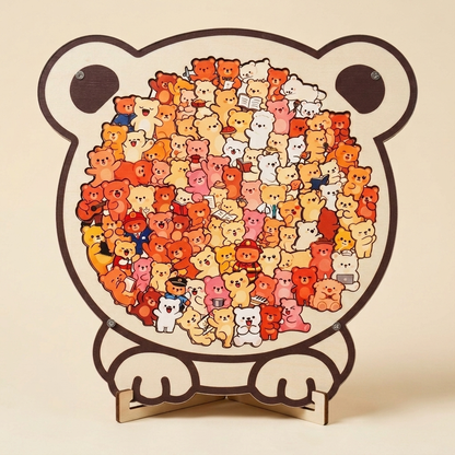 🔥LAST DAY 50% OFF 🛍️135-Piece Morandi-Colored Cat Shaped Wooden Jigsaw Puzzle