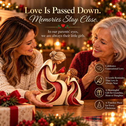 🔥 LAST DAY 50% OFF 🔥Love Passed Down™ – Grandmother & Granddaughter Cardinal Keepsake Sculpture