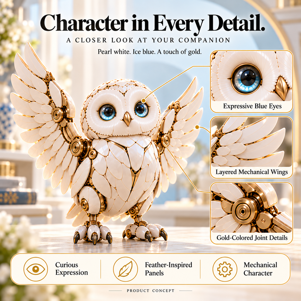 2-in-1 Transforming Mechanical Owl Egg 🦉 | Unfold Surprise, Decor Display Companion, 49% OFF Limited