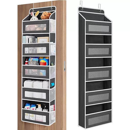 🚪 5-Tier Over Door Organizer – 5 Large Mesh Pockets, Anti-Tilt, 44 lb Capacity, Space Saver for Home