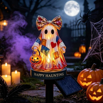 TODAY'S SPECIAL OFFER-50% OFF🎃 Solar Lighted Vintage Patchwork Ghost Garden Light