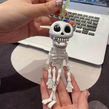 💀✨Pull-String Skeleton Keychain – Viral Funny Fidget Toy & Bag Charm