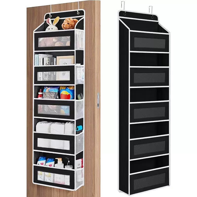 🚪 5-Tier Over Door Organizer – 5 Large Mesh Pockets, Anti-Tilt, 44 lb Capacity, Space Saver for Home