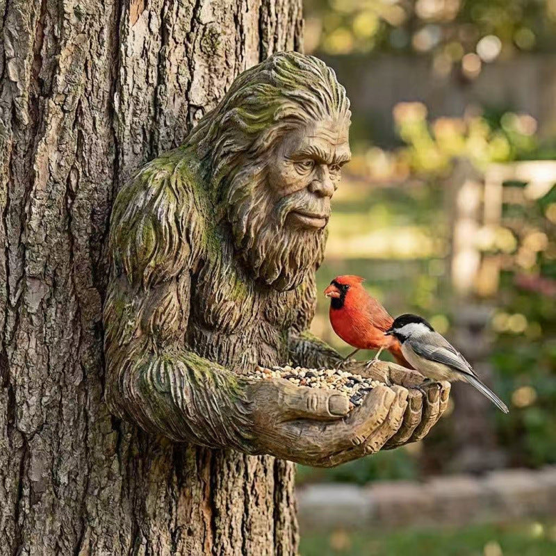 🧙 Enchanting Meditating Witch Bird Feeder | Magical Hanging Garden Decor