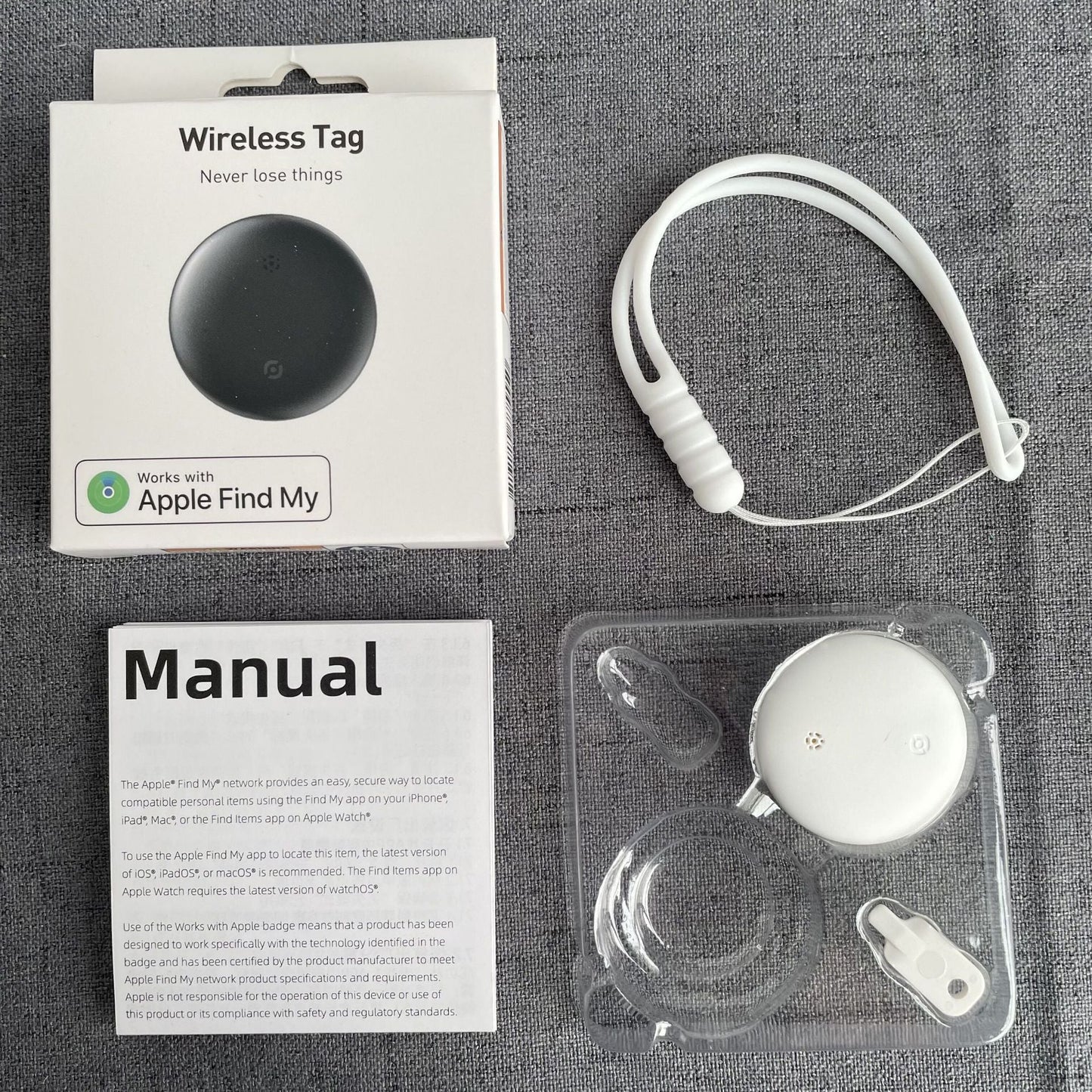 2-Pack Air Tracker Tags Works with Apple Find My (iOS Only) for Worldwide Tracking