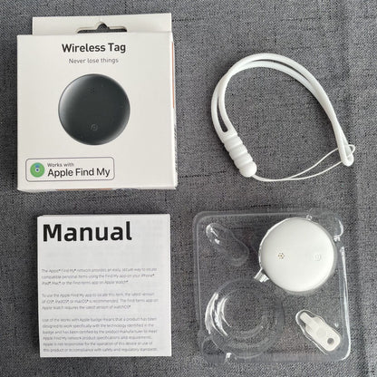 2-Pack Air Tracker Tags Works with Apple Find My (iOS Only) for Worldwide Tracking
