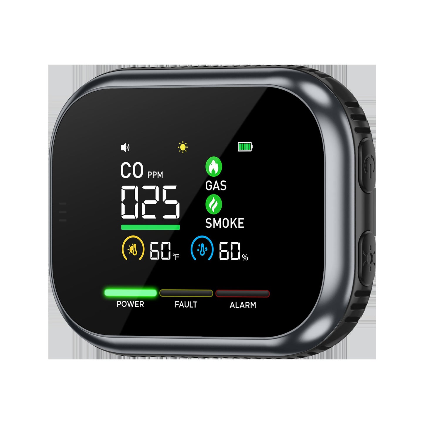 6-in-1 Portable Gas Leak Detector & Air Quality Monitor - Temp & Humidity Sensor for Kitchen, Home & RV Safety