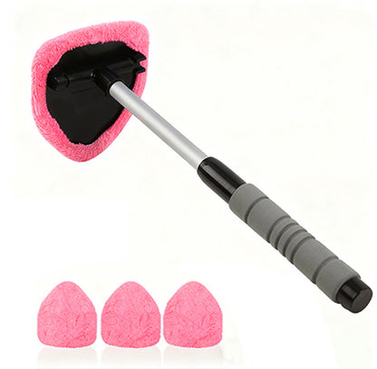 🚗✨Extendable Windshield Cleaning Tool Set – Reach-Anywhere Interior Glass Cleaner with Washable Microfiber Pads