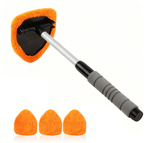 🚗✨Extendable Windshield Cleaning Tool Set – Reach-Anywhere Interior Glass Cleaner with Washable Microfiber Pads