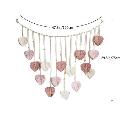 🌿Boho Macrame Leaf Wall Hanging – Bring Natural Warmth to Any Space
