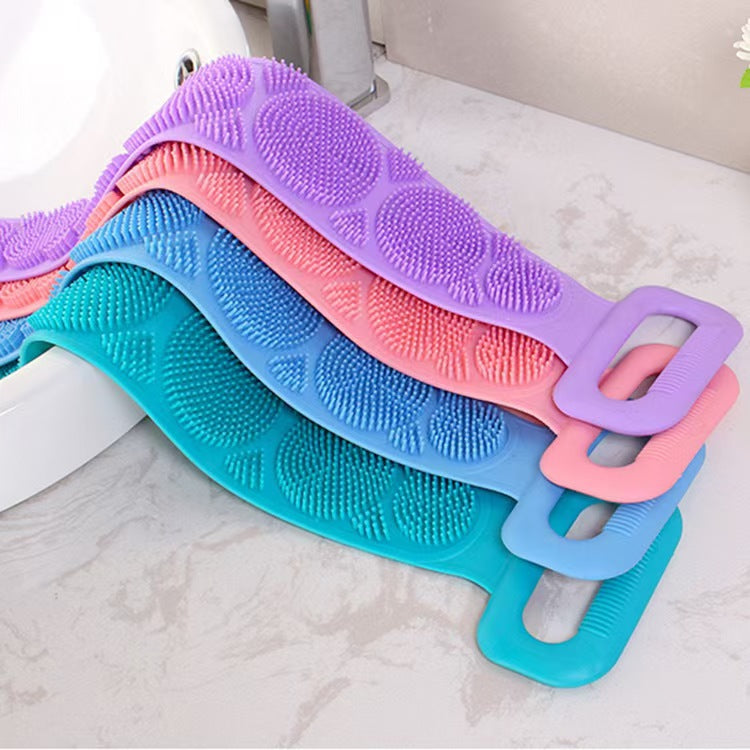 🚿Long-Reach Exfoliating Body Scrubber Strap with Dual Handles