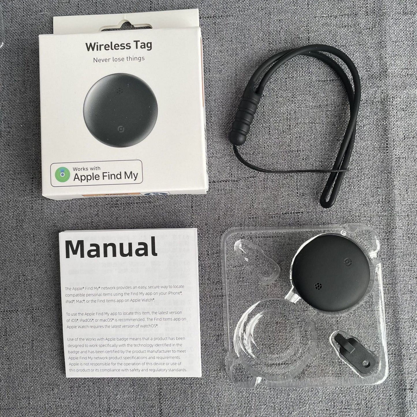 2-Pack Air Tracker Tags Works with Apple Find My (iOS Only) for Worldwide Tracking
