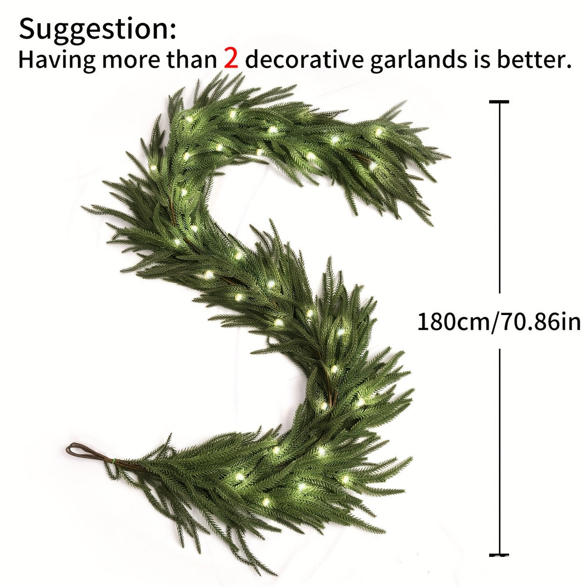 🎄✨ Christmas Greenery Garland & Warm Icicle Lights Set 💡🌿 | Cascading Evergreen Holiday Decor for Mantels, Windows & Dining Spaces 🏡🎁