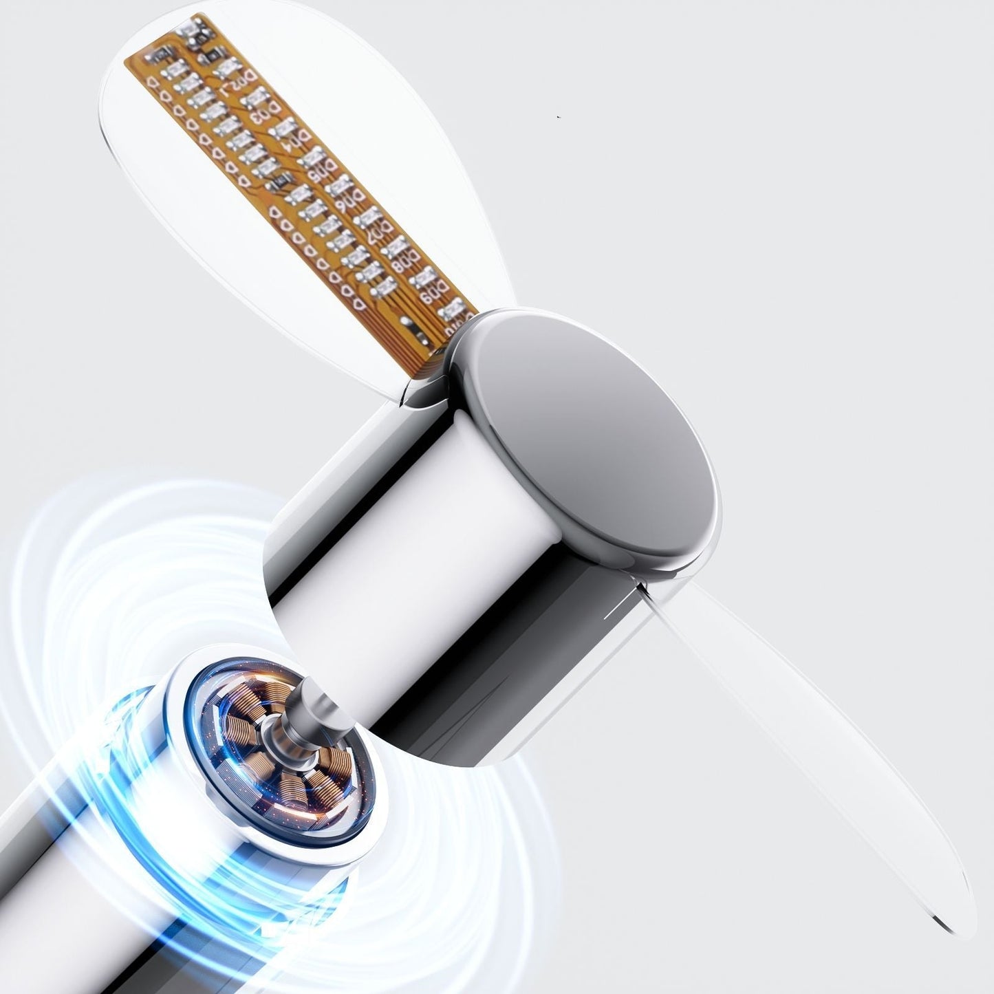 LED Time & Temperature USB Fan | 2-in-1 Portable Silent Desk Cooling Fan