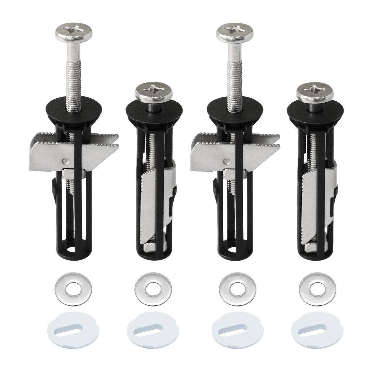 🔒 Universal Locking Toilet Seat Fixing Bolt – 304 Stainless Steel Quick-Lock Kit with 2 Washers