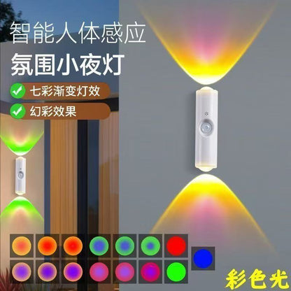 💡😍Rechargeable Motion Sensor Wall Light – Magnetic RGB Up & Down Night Light