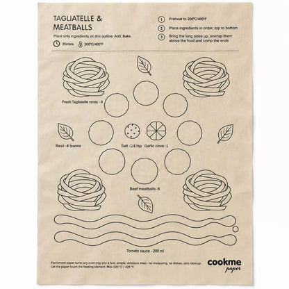🎁25PCS Pre-Printed Baking Paper Sheets for Easy Oven Meals