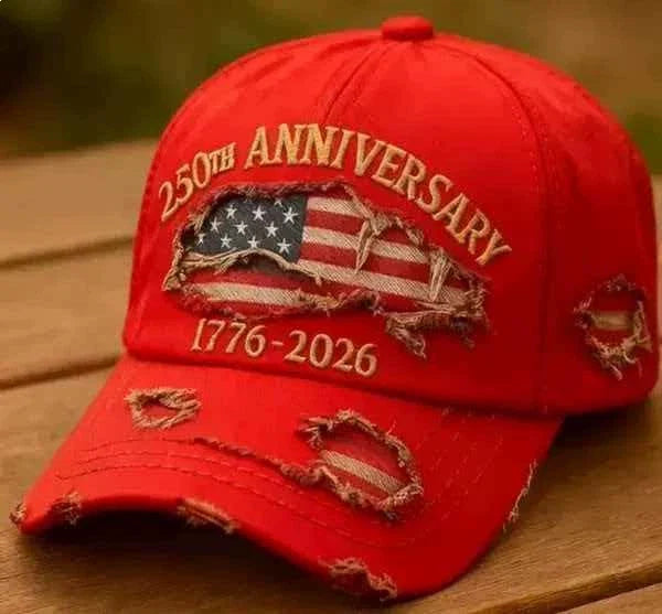 Honor Freedom. Wear History. 1776–2026 American Flag Vintage Denim Baseball Cap