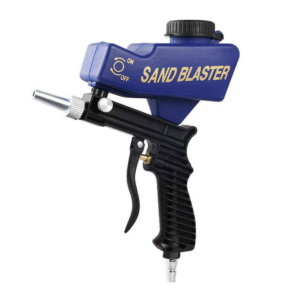 Blue portable pneumatic sand blaster gun