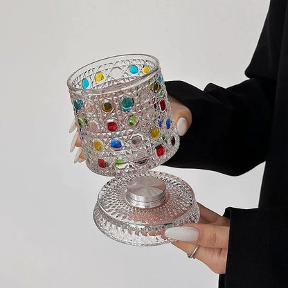 Mosaic Magic Rotating Whiskey Glass