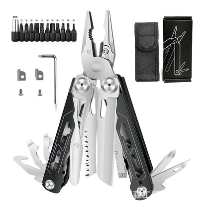 16-in-1 Camping Multi-Tool with Full-Size Scissors & Carrying Pouch