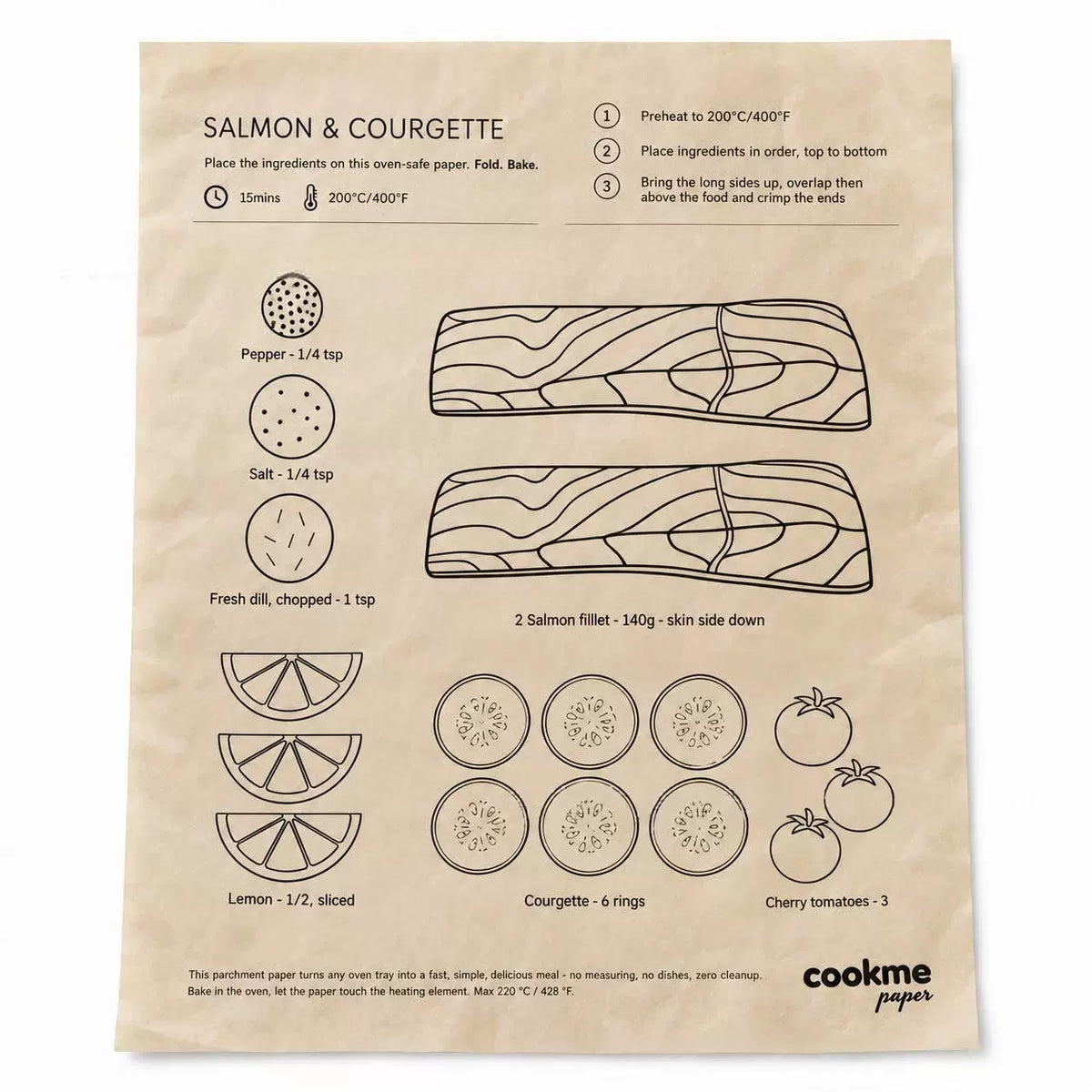 🎁25PCS Pre-Printed Baking Paper Sheets for Easy Oven Meals