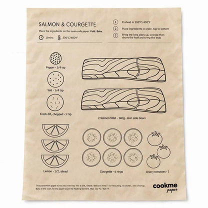 🎁25PCS Pre-Printed Baking Paper Sheets for Easy Oven Meals
