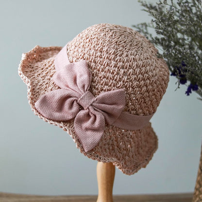 🔥✨Summer Sale 50% OFF|Handmade Vintage Bow Straw Hat