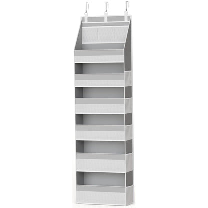 🚪 5-Tier Over Door Organizer – 5 Large Mesh Pockets, Anti-Tilt, 44 lb Capacity, Space Saver for Home