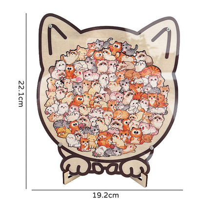🔥Flash Sale: 50% OFF🎁Every Piece Is a Cat – 135-Piece Wooden Puzzle for Cat Lovers