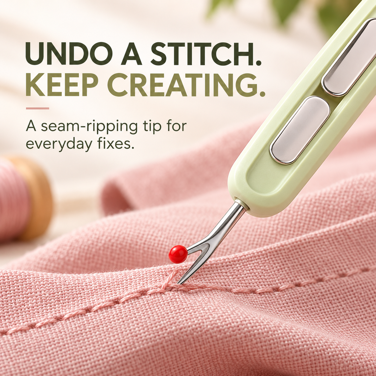 🧵 2-in-1 Needle Threader & Seam Ripper – Less Fuss, More Stitching