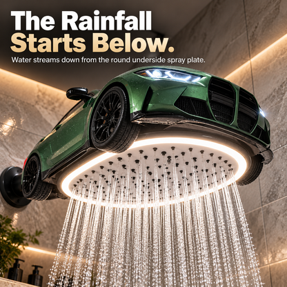 🏎️🚿 AutoRain – Sports Car-Shaped LED Rainfall Shower Head